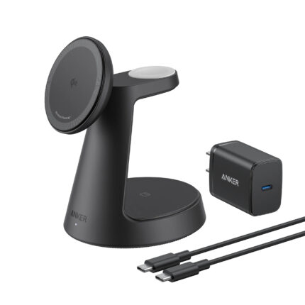 شارژر بی سیم 15 وات انکر مدل MagGo 3in1 A25M4