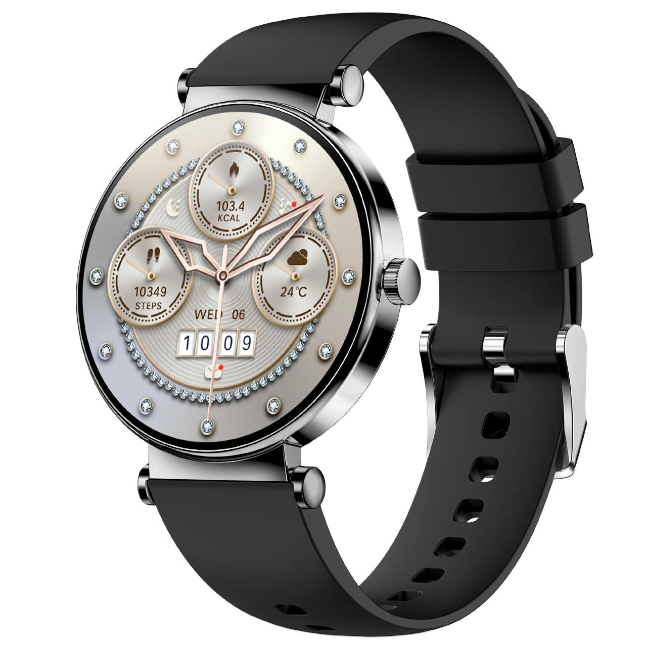 ساعت هوشمند 41 میلیمتری دیبت ویر مدل DelicateY16 با بند سیلیکونی ساعت هوشمند 41 میلیمتری دیبت ویر مدل DelicateY16 با بند سیلیکونی